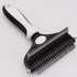 Pet Hair Remover Brush Double-Sided Pet Brush Pet Grooming Tool Dog Brush Cat - White - Size Large -91 teeth