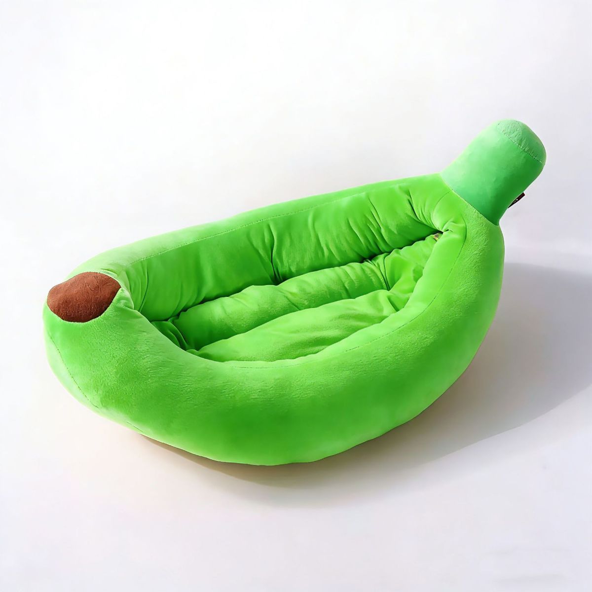 Banana-Shaped Pet Bed Removable Washable Pet Bed Small Medium Dog Bed Cat Bed - Green - Size 58-35CM