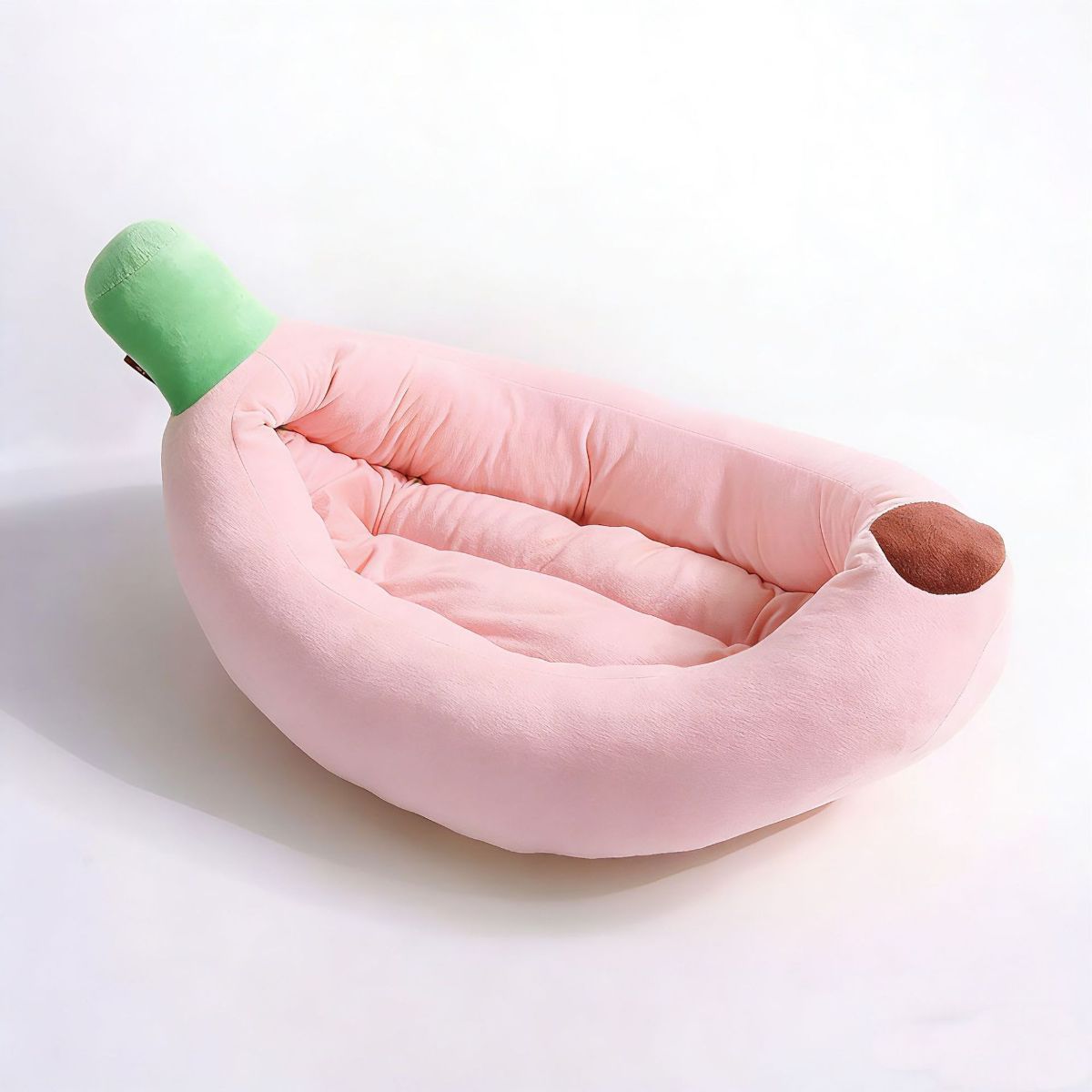 Banana-Shaped Pet Bed Removable Washable Pet Bed Small Medium Dog Bed Cat Bed - Pink - Size 58-35CM