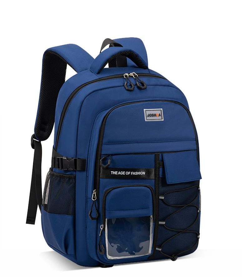 Teenager Backpack Safe Materials Backpack Multiple Compartments Backpack Ample - Blue - Size 47-34CM