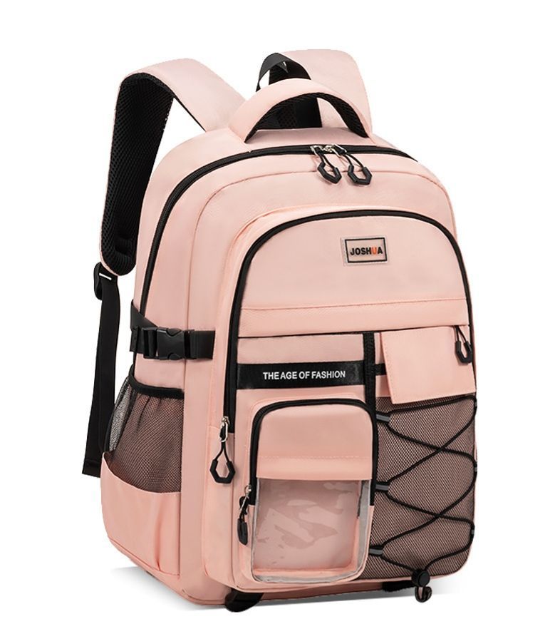 Teenager Backpack Safe Materials Backpack Multiple Compartments Backpack Ample - Pink - Size 47-34CM