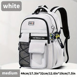 Teenager Backpack Safe Materials Backpack Multiple Compartments Backpack Ample - White - Size 44-32CM