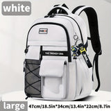 Teenager Backpack Safe Materials Backpack Multiple Compartments Backpack Ample - White - Size 47-34CM