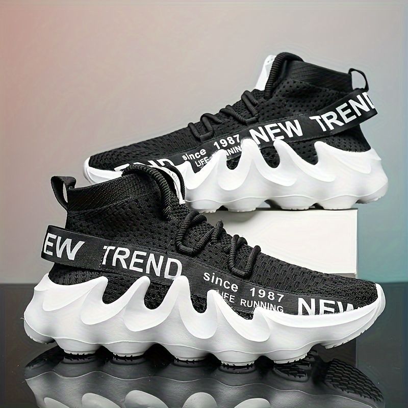 Men'S Casual Sneakers Trendy Shoes Men'S Footwear Comfortable Sneakers Stylish - Black - Size 46