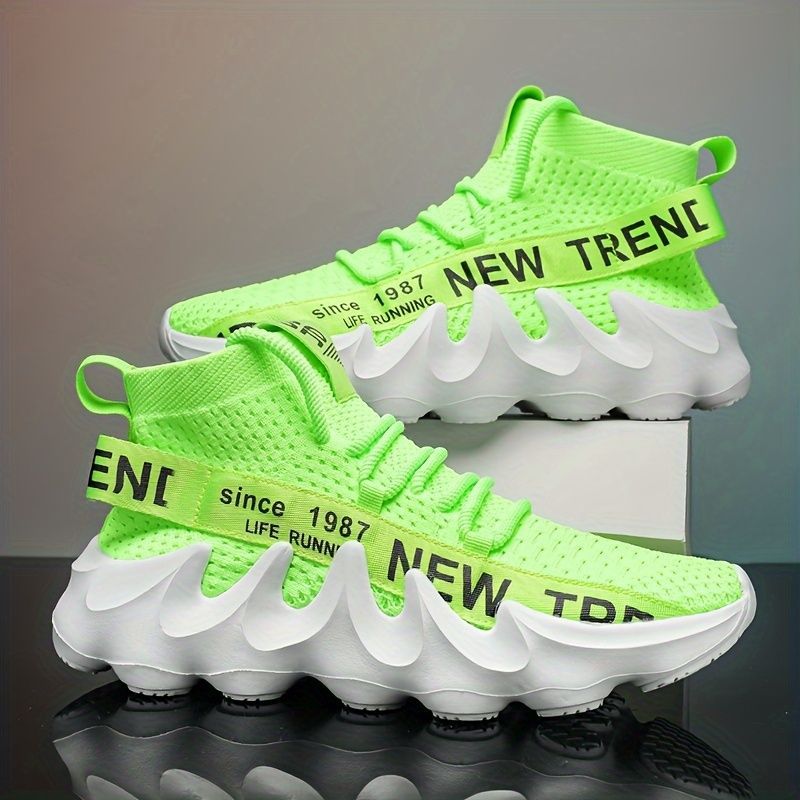 Men'S Casual Sneakers Trendy Shoes Men'S Footwear Comfortable Sneakers Stylish - Green - Size 39