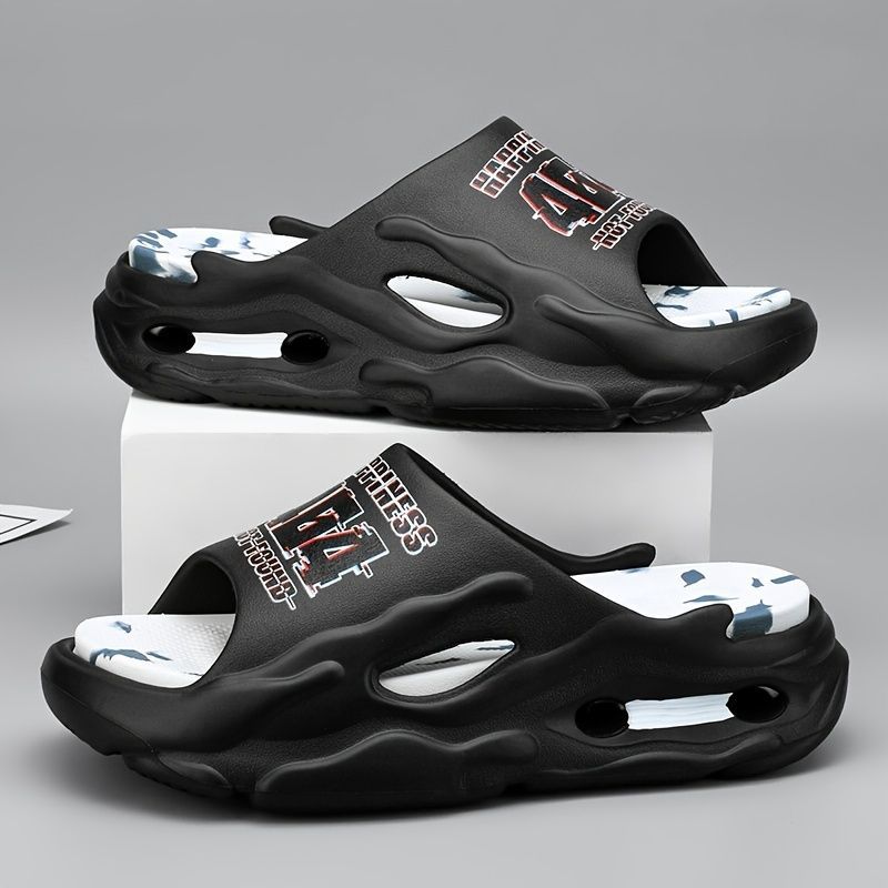 Men'S Slippers EVA Slippers Indoor Outdoor Slippers Beach Slippers Shower - Black - Size 42