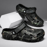 Men'S Summer Mules Beach Shoes Thick-Soled Mules EVA Shoes Anti-Slip Shoes - Black - Size 36