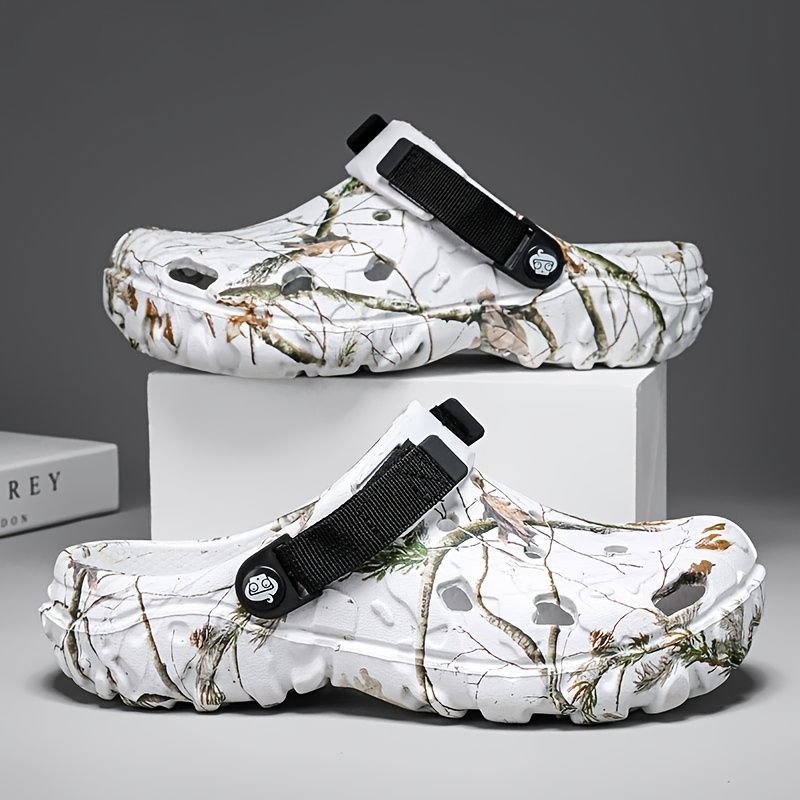 Men'S Summer Mules Beach Shoes Thick-Soled Mules EVA Shoes Anti-Slip Shoes - White - Size 40