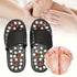 Japanese Acupressure Slippers Rotating Massage Slippers Reflexology Slippers - Black - Size 44