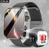 Unisex Smart Watch Stainless Steel Strap Fitness Tracker Call Reminder Message - Black - Size 01