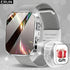 Unisex Smart Watch Stainless Steel Strap Fitness Tracker Call Reminder Message - Silver - Size 01