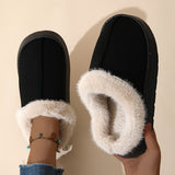 Women'S Furry Slippers Cosy House Shoes Australian Women’S Lounge Slippers Warm - Black - Size 37