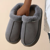 Women'S Furry Slippers Cosy House Shoes Australian Women’S Lounge Slippers Warm - Gray - Size 37