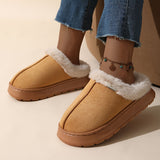 Women'S Furry Slippers Cosy House Shoes Australian Women’S Lounge Slippers Warm - Khaki - Size 44