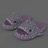 Ladies Shark Slippers Glowing Glitter Slippers Quick-Dry Slippers Non-Slip EVA - Purple - Size 43