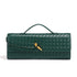 Green Woven Leather Women&