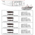 Outdoor V-shaped yacht with dust cover, sunscreen and rainproof boat cover, Teflon boat body protection cover