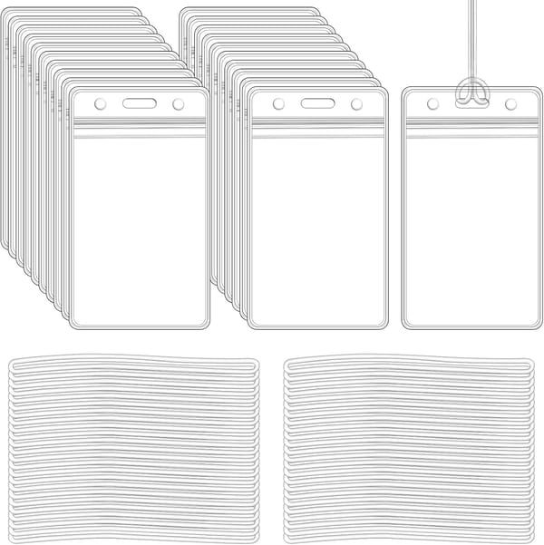 100 pieces transparent plastic luggage bag label rack badge label rack, suitable for office business travel supplies