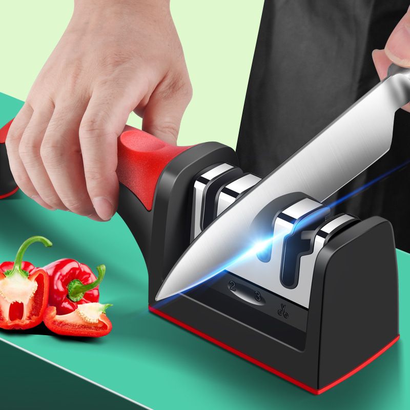Professional multi-function tungsten carbide ceramic sharpening stone, can be used for rough grinding and fine grinding, kitchen craft knife, scissors, daily knife maintenance tool, suitable for home kitchen and handicraft studio scenes, is a good choice 