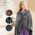 Gray Heated Wearable Blanket with Carbon Fiber Core & Adjustable Heat