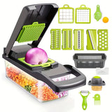 16-Piece Vegetable Chopper Set, Interchangeable Blades