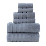 6-Piece Grey Towel Set - Soft, Absorbent & Durable