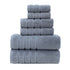 6-Piece Grey Towel Set - Soft, Absorbent & Durable