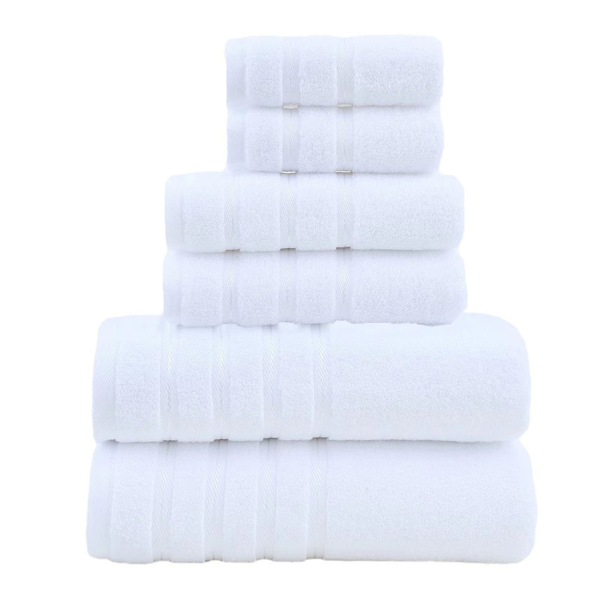 6-Piece White Towel Set