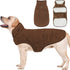 Brown XL Dog Fleece Coat for Large Breeds