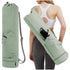 Green Beige Yoga Mat Bag Green Yoga Bag Yoga Mat Carrier Pilates Bag Fitness Accessories