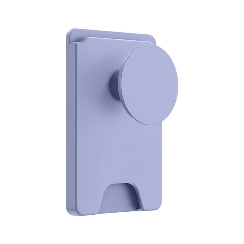 2-Pack 2-in-1 Light purple Magnetic Card Wallet Integrated Pop Airbag Stand(9.5x6x0.8 CM) - Including Magnetic Ring, for MagSafe Compatible iPhone 14/13/12 Series & Standard Phone Cases
