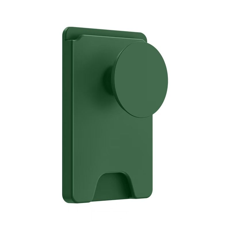 2-Pack 2-in-1 Dark green Magnetic Card Wallet Integrated Pop Airbag Stand(9.5x6x0.8 CM) - Including Magnetic Ring, for MagSafe Compatible iPhone 14/13/12 Series & Standard Phone Cases