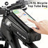 WEST BIKING Large Capacity Bike Front Handle Bag - Heavy-duty nylon and EVA structure, with zipper storage space, can accommodate 7-inch mobile phone, 7-inch tablet, tools - compatible with road bike, mountain bike, safety zipper closure