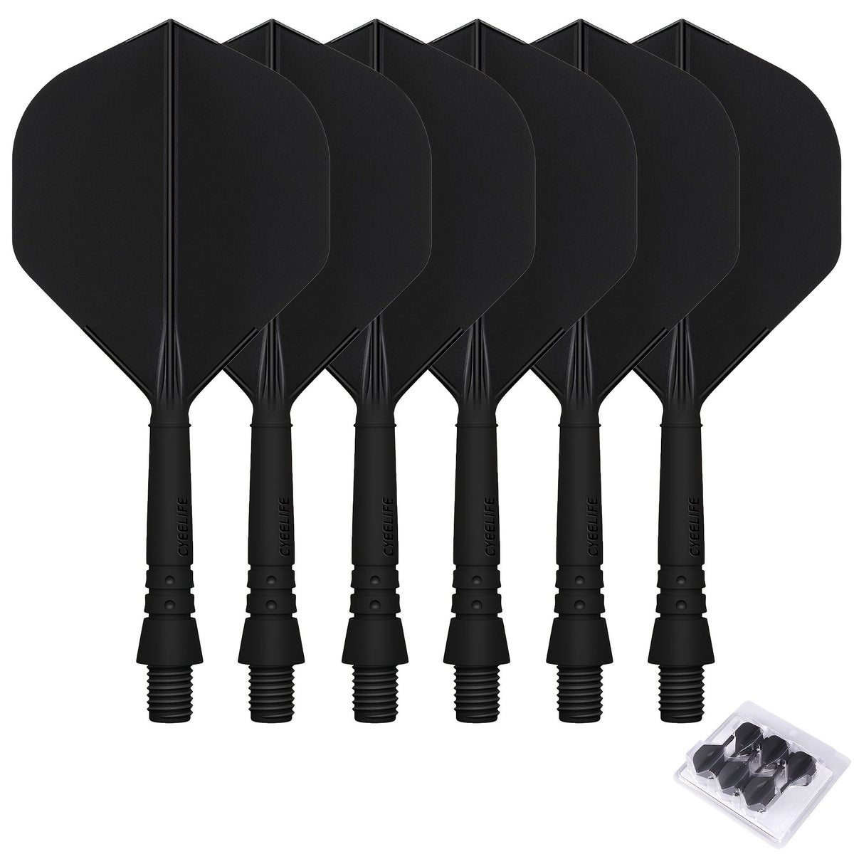 WEDARTER flying dart tail fin cross-border hot sale 2BA threaded integrated modified PP tough plastic anti-drop durable 