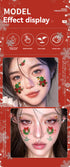 Christmas makeup face stickers, waterproof and sweat-proof face stickers, temporary makeup party stickers, embossed freckle stickers, cute face stickers 20 pieces