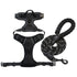 Anti-escape dog harness & leash, soft and comfortable breathable dog vest, reflective in the night, suitable for walking medium and large dogs.
