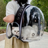 1 space capsule pet backpack - breathable transparent travel carry-on box, suitable for cats and small dogs, with zipper, portable, suitable for outdoor exploration, pet carry-on box, modern pet accessories, secure zipper closure