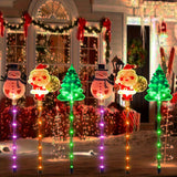 6-piece solar outdoor/indoor Christmas light strip with automatic switch function - solar lawn decoration, including ground stand, suitable for garden, courtyard, home - energy-saving LED brightness, no wiring required, holiday lighting, windproof and wat