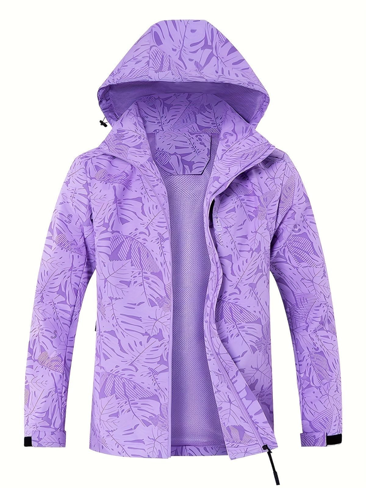 Plus Size Women'S Jacket Spring Autumn Outdoor Coat Detachable Hood Jacket - Pink - Size 4XL(AU 4XL/EU58)