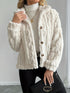 Double-Sided Fleece Coat Turn-Down Collar Button Coat Women&