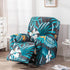 Recliner Cover Anti Scratch Lazy Recliner Chair Cover Protective Stretching Printed Reclining Chair Cover Sofa Slipcovers Convenient Elastic Reclining Chair Slipcover for Home - Turquoise - Size One-seater