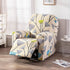 Recliner Cover Anti Scratch Lazy Recliner Chair Cover Protective Stretching Printed Reclining Chair Cover Sofa Slipcovers Convenient Elastic Reclining Chair Slipcover for Home - Yellow - Size Three-seater