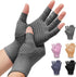 2-Pair Arthritis Compression Gloves- for Hand Arthritis, Carpal Tunnel Pain, Rheumatoid Arthritis, RSI, Fingerless, Anti-Slip, Breathable Gloves for Men & Women, Typing, Daily Use - Gray - Size M