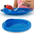 Spill-Proof Scoop Plate, 9" - Dish with Wall for Disabled, Handicapped, Elderly Adults with Special Needs from Parkinsons, Dementia, Stroke, Tremors with - Non Skid Padded Bottom - Blue / 2 Pack