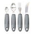 Adaptive Utensils, Weighted Utensils for Hand Tremors, Utensils for Parkinsons Patients,Elderly,Arthritis,Weak Hand Grip,Tremors & Handicapped. Stainless Steel Knife,Fork and Spoons Set - Gray - Size 4pcs
