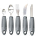 Adaptive Utensils, Weighted Utensils for Hand Tremors, Utensils for Parkinsons Patients,Elderly,Arthritis,Weak Hand Grip,Tremors & Handicapped. Stainless Steel Knife,Fork and Spoons Set - Gray - Size 5pcs