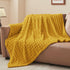 Updated Grey Throw Blanket for Couch and Bed- Super Soft and Warm 3D Checkered Fluffy Fuzzy Fleece Blanket, Luxurious Plush Cozy Blanket for Room Decor Spring - Yellow - Size 180cm*200cm