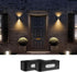 Solar Fence Lights, Solar Wall Lights Waterproof Outdoor Up and Down Lighting for Outside, Garden, Walkway, Door, Porch, Deck - White - Size 2 Pack