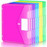 10Pack Binder Pocket, Super Heavyweight Plastic Binder Folders Tight Closure Folders with Pockets Side Loading,Binder Organizer, Binder Dividers with Pockets,Office Supplies,Back to School - Multi-color - Size 10Pack