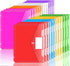 24Pack Binder Pocket, Super Heavyweight Plastic Binder Folders Tight Closure Folders with Pockets Side Loading,Binder Organizer, Binder Dividers with Pockets,Office Supplies,Back to School - Multi-color - Size 24Pack